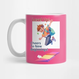 School's out, Level Up! Cheers to New Beginnings! Class of 2024, graduation gift, teacher gift, student gift. Mug